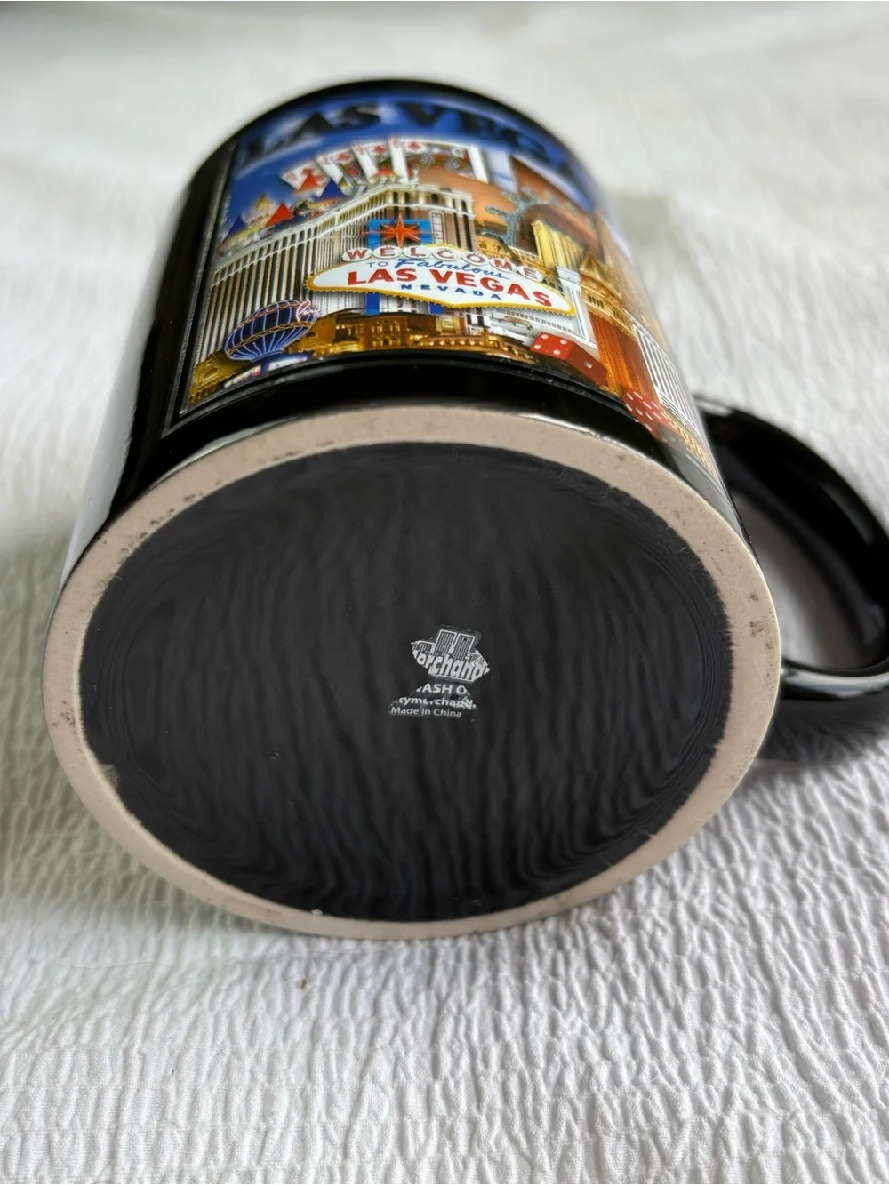 Las Vegas Nevada Casino Themed Black Coffee Mug Cup Ceramic